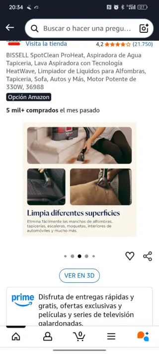 BISSELL SpotClean ProHeat Aspiradora Agua