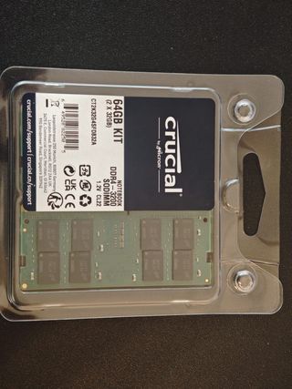 64GB (2x32GB) de Memoria RAM DDR4 portátil.