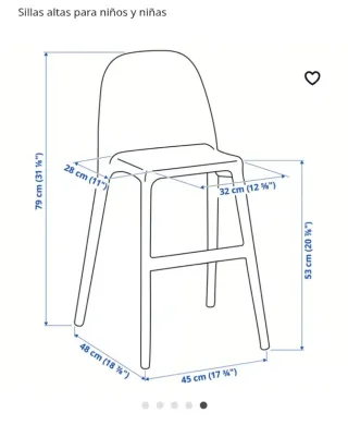 Silla alta Ikea blanca