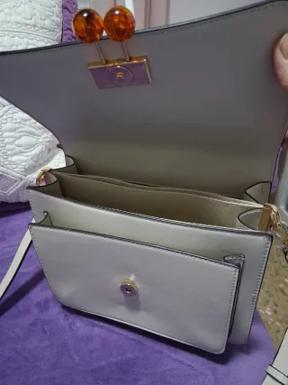 Bolso RP Beige y Dorado