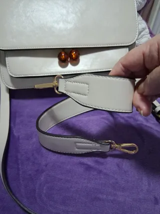 Bolso RP Beige y Dorado