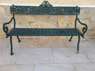 Banco de Hierro Forjado Verde 60 x 1"20 cm