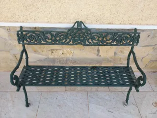 Banco de Hierro Forjado Verde 60 x 1"20 cm