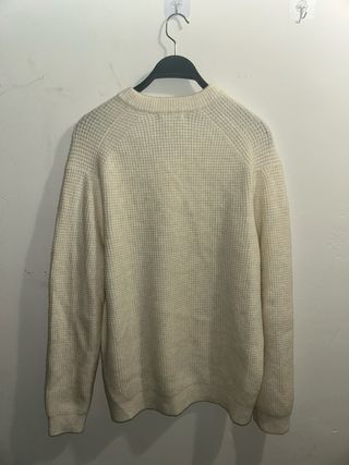 Jersey Zara Punto Beige Talla L con etiqueta