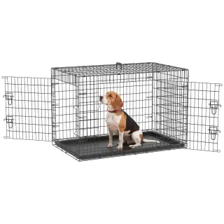 Jaula Perro Plegable Transportín Negro