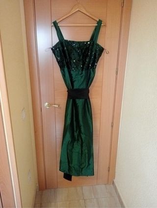 Vestido de fiesta verde talla 50