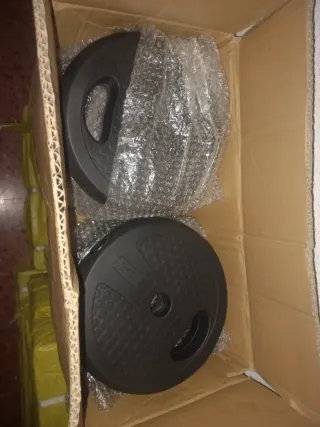 Barra de pesas y mancuernas , pesos 40 kg