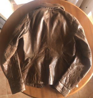 Cazadora Piel Stradivarius Talla L Marrón