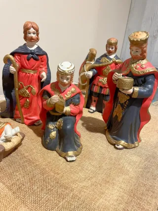 Conjunto 10 Figuras Belén Cerámica