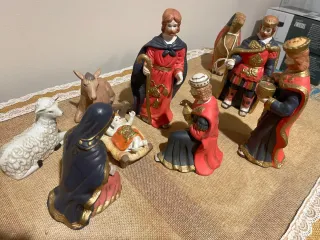 Conjunto 10 Figuras Belén Cerámica