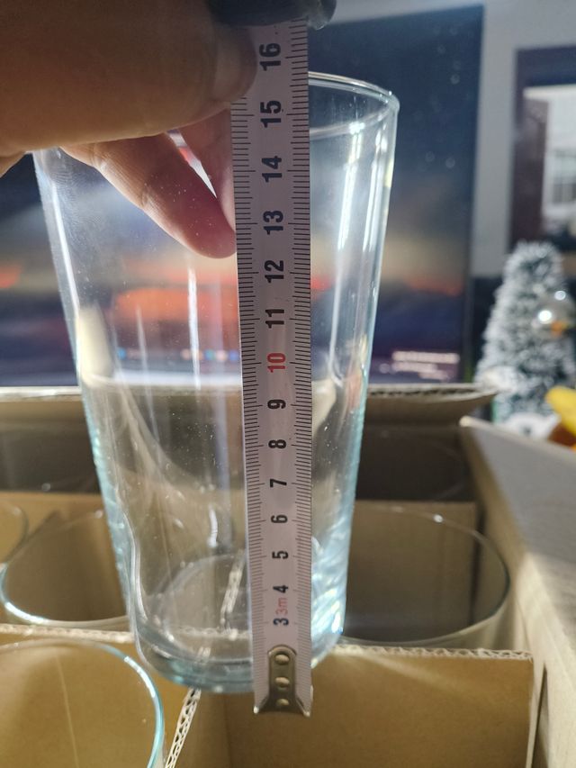 Set de 12 vasos de cristal