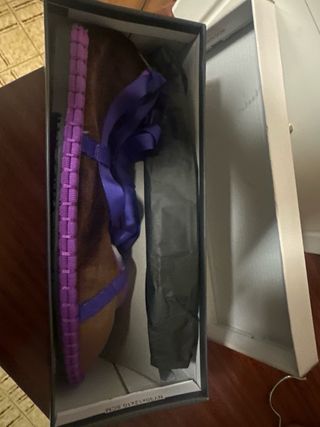 Zapatilla ballet marrón y morado nueva en su caja