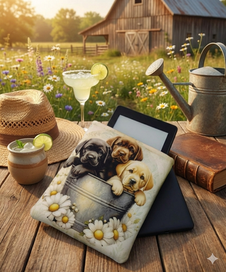Funda Acolchada para Kindle E-reader "Cachorros"
