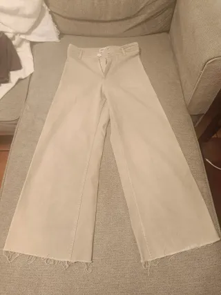 Pantalones Zara Beige Talla 38
