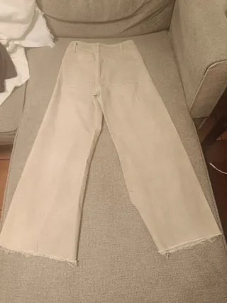 Pantalones Zara Beige Talla 38
