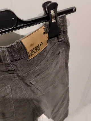 Pantalón pana niño gris marengo.