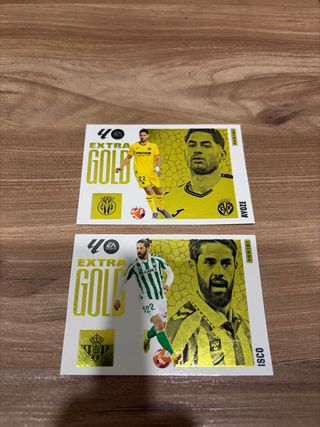 Cromos Extra Gold Isco & Ayoze - Liga Este