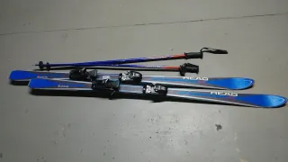 Esquís Head Radial con bastones y funda
