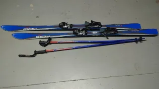 Esquís Head Radial con bastones y funda