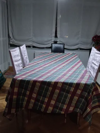 Mantel Navideño Tela Cuadros