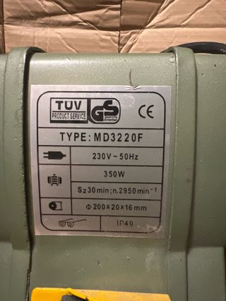 amoladora de banco doble 230V-50Hz