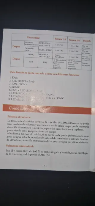 Masajeador Ultrasonido 6 en 1