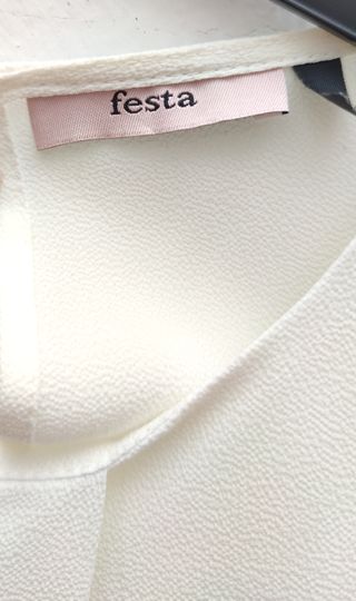 Blusa Festa Blanco crema lisa