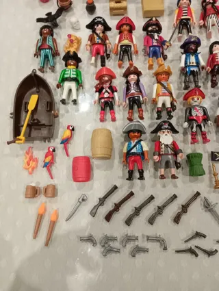 Playmobil Piratas Barco Tesoro Figuras Cañón