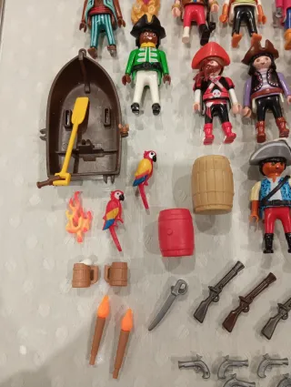 Playmobil Piratas Barco Tesoro Figuras Cañón