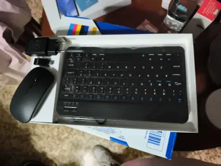 Teclado y Ratón Inalámbrico Negro
