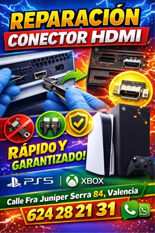 Reparación Conector HDMI PS5 y Xbox