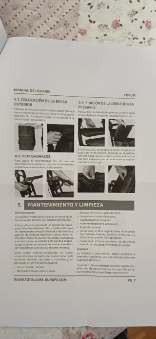 Andador Carro Plegable con Asiento