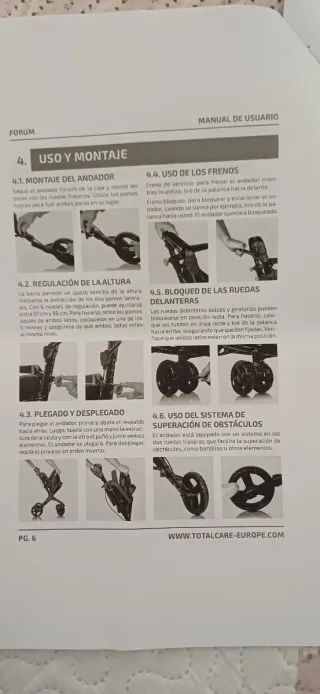 Andador Carro Plegable con Asiento