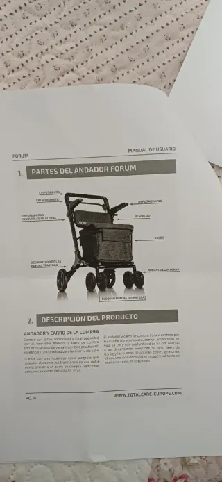 Andador Carro Plegable con Asiento