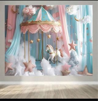 set Unicorno Happy Birthday con Velo