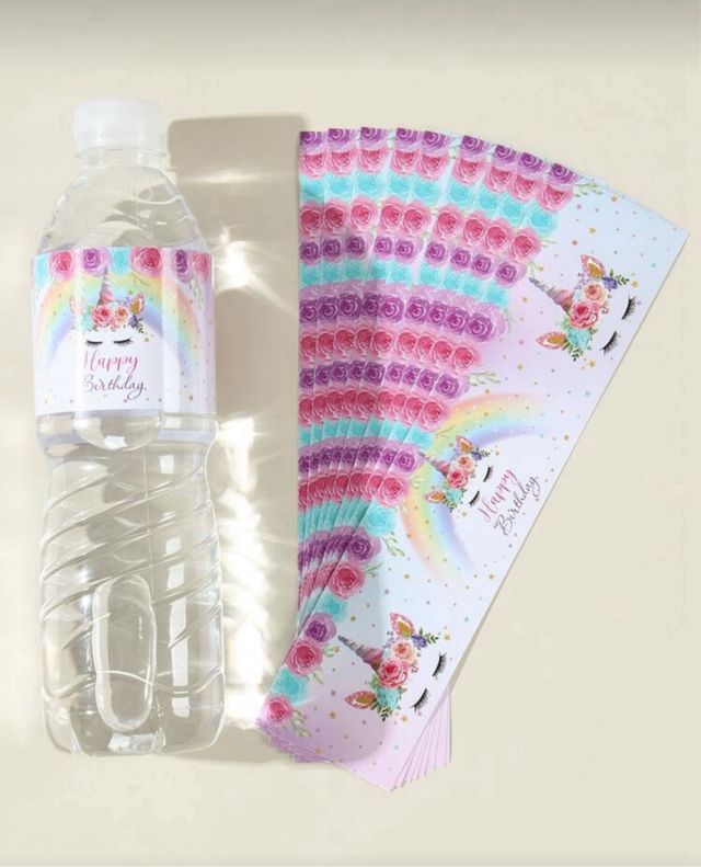 set Unicorno Happy Birthday con Velo