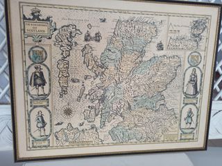 Mapa antiguo de Escocia