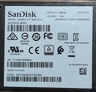 Disco Duro Externo SSD SanDisk 480GB SATA 2.5"