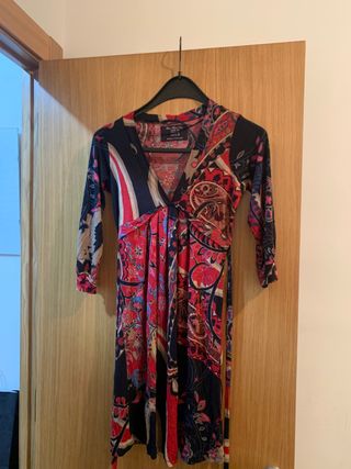 Vestido Zara Estampado Multicolor Talla M