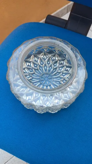 Plafoniera in vetro trasparente