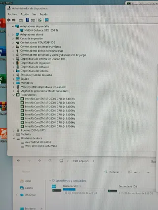 PC Gamer Blanco i7 32Gb SSD Nvidia