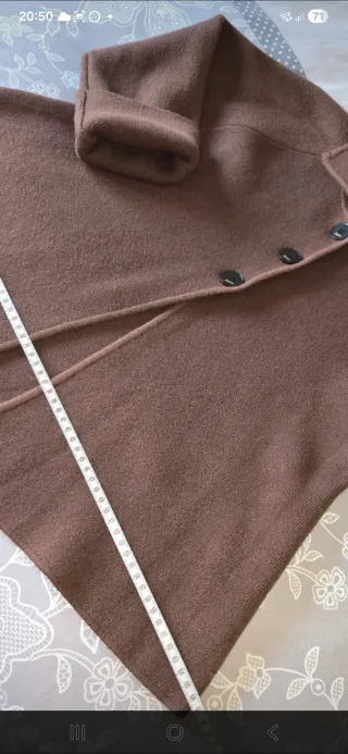 Chaqueta punto viscosa marrón chocolate