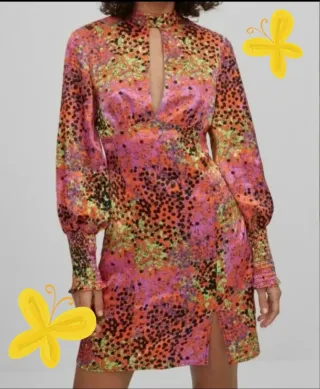 Bershka Vestido Colorido estilo 70s (Original 35€)