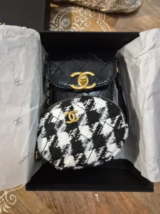 Bolso Chanel Negro con Correa y Monedero