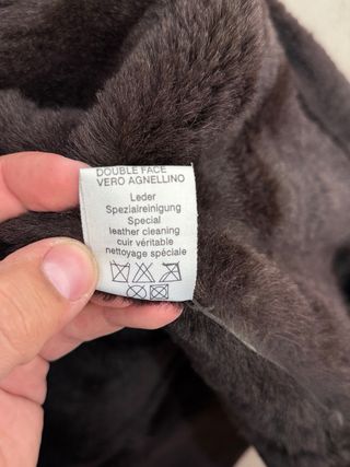 Montone shearling uomo L marrone