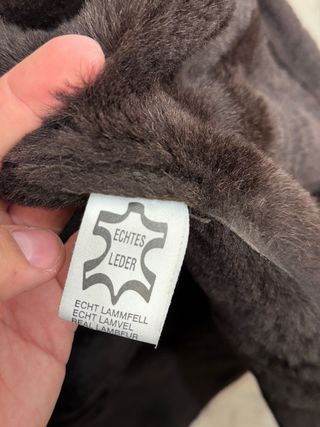 Montone shearling uomo L marrone