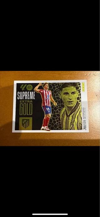 Cromo Lamine Yamal y Julián Alvarez Extra Gold