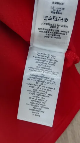 Blusa Roja Lauren Ralph Lauren Talla L