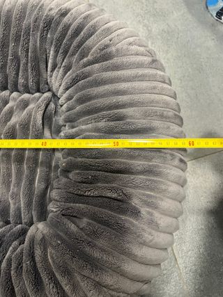 Cama para mascotas redonda gris/azul