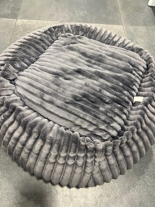 Cama para mascotas redonda gris/azul